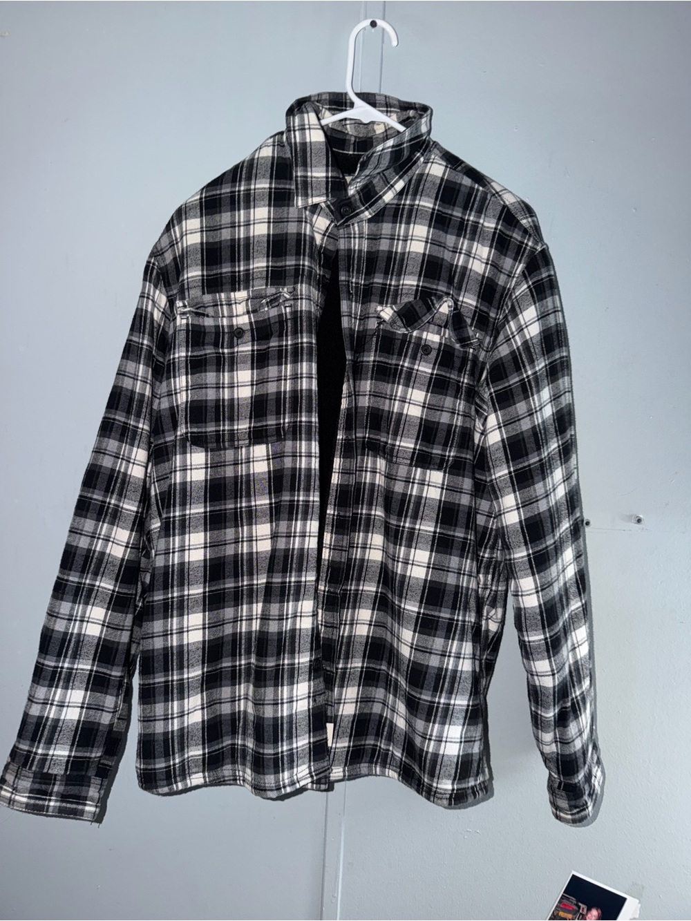 Boston Traders Black & White Plaid Shirt Jacket